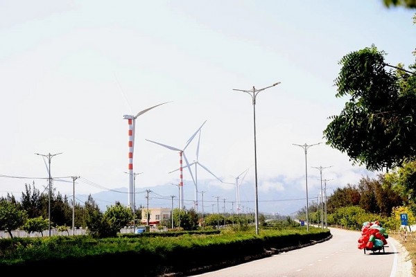 Majestic and poetic scene of wind farms in Binh Dinh
