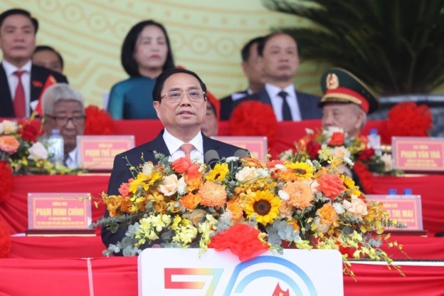 PM Pham Minh Chinh delivers speech at ceremony to mark 70th anniversary of Dien Bien Phu Victory