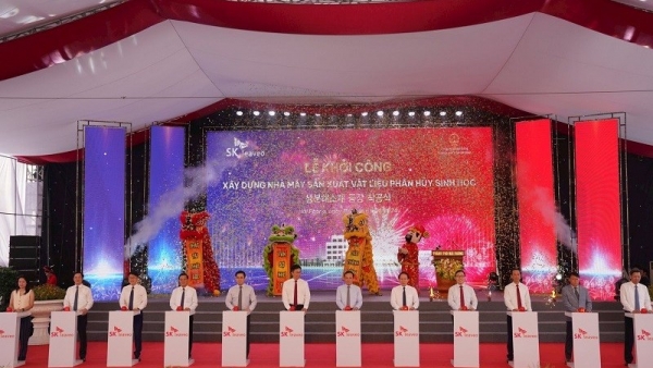Construction begins on a billion-dong biodegradable materials factory in Hai Phong