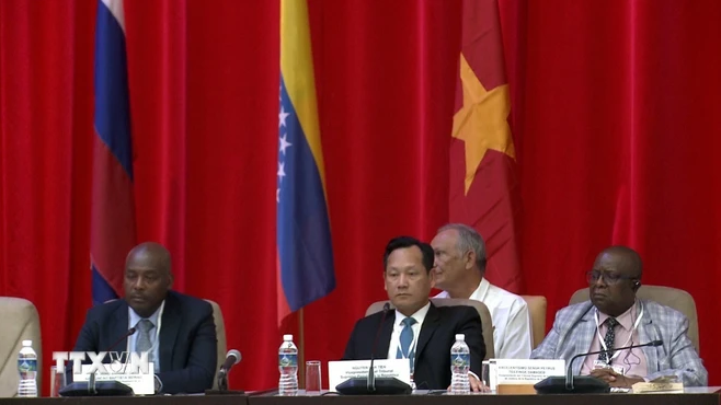 Phó Chánh án Nguyễn Văn Tiến tham dự Hội nghị Quốc tế lần thứ XI về Tư pháp và Luật của Cuba. (Ảnh: Mai Phương/TTXVN)