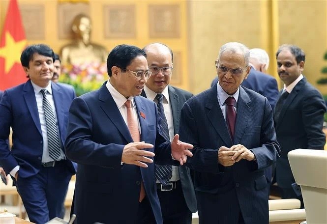 PM Pham Minh Chinh receives co-founder of Indian IT company Infosys PM Pham Minh Chinh receives co-founder of Indian IT company Infosys