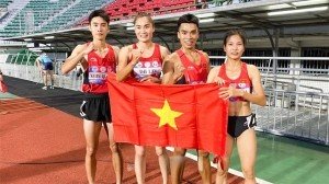 Vietnam's mixed 4x400m relay team clinch bronze in Asia, set new national record