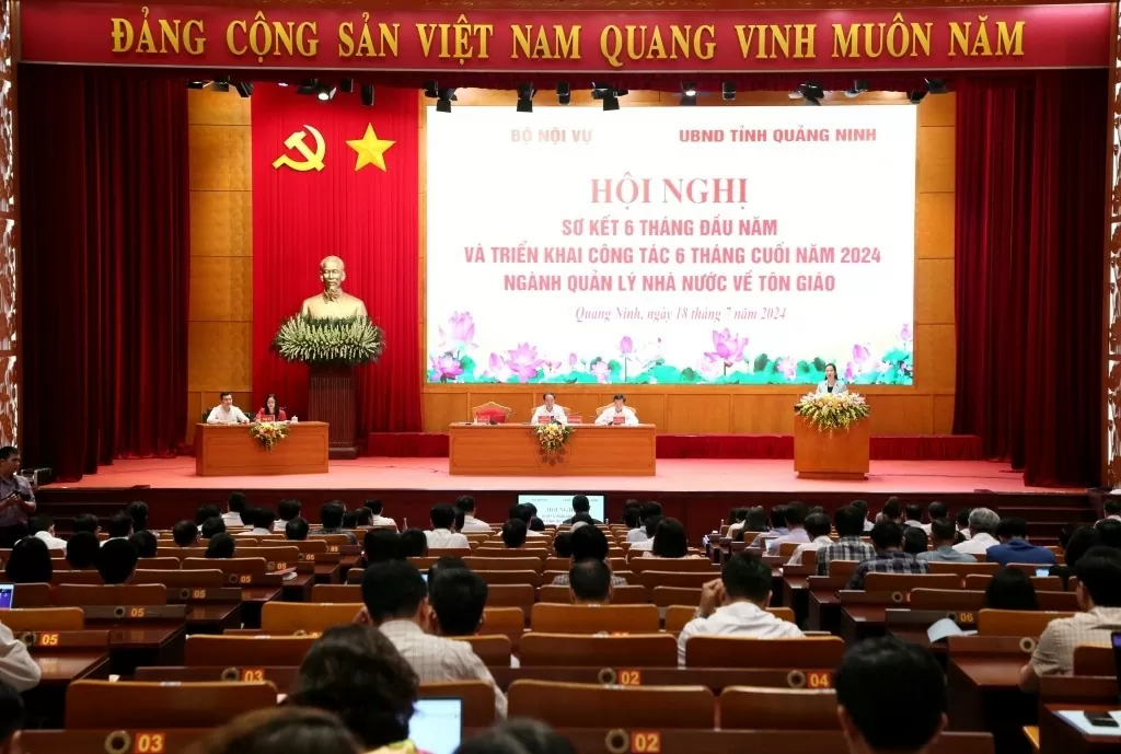 The Government Committee for Religious Affairs held on July 18 in Quang Ninh province a conference reviewing the state governance on religion in the first six months of 2024. (Photo: GCRA) The Government Committee for Religious Affairs held on July 18 in Quang Ninh province a conference reviewing the state governance on religion in the first six months of 2024. (Photo: GCRA)