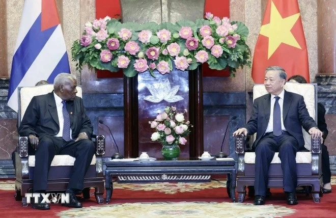 President To Lam welcomes Cuban NA President Esteban Lazo Hernandez President To Lam welcomes Cuban NA President Esteban Lazo Hernandez