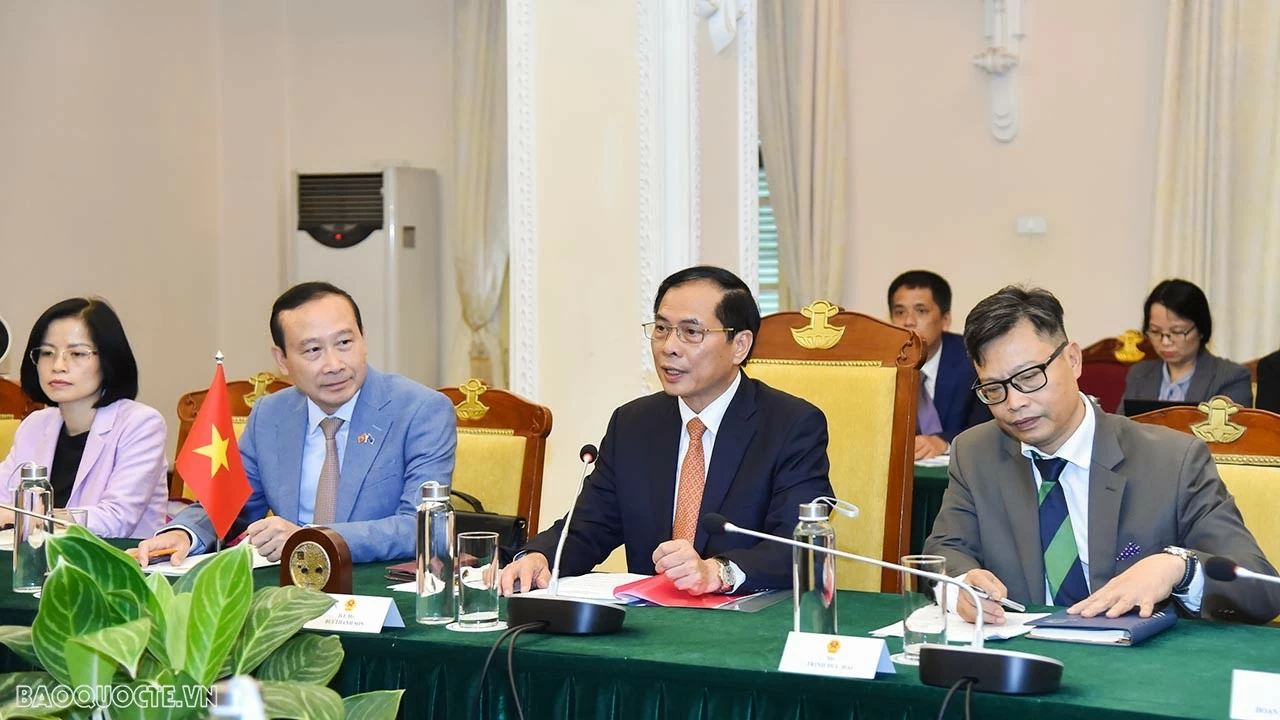 FM Bui Thanh Son, EC Vice President Josep Borrell Fontelles hold talks in Hanoi FM Bui Thanh Son, EC Vice President Josep Borrell Fontelles hold talks in Hanoi