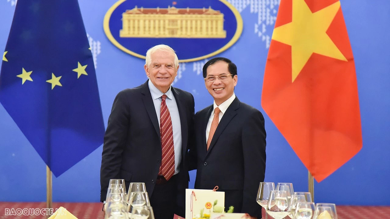 FM Bui Thanh Son, EC Vice President Josep Borrell Fontelles hold talks in Hanoi FM Bui Thanh Son, EC Vice President Josep Borrell Fontelles hold talks in Hanoi