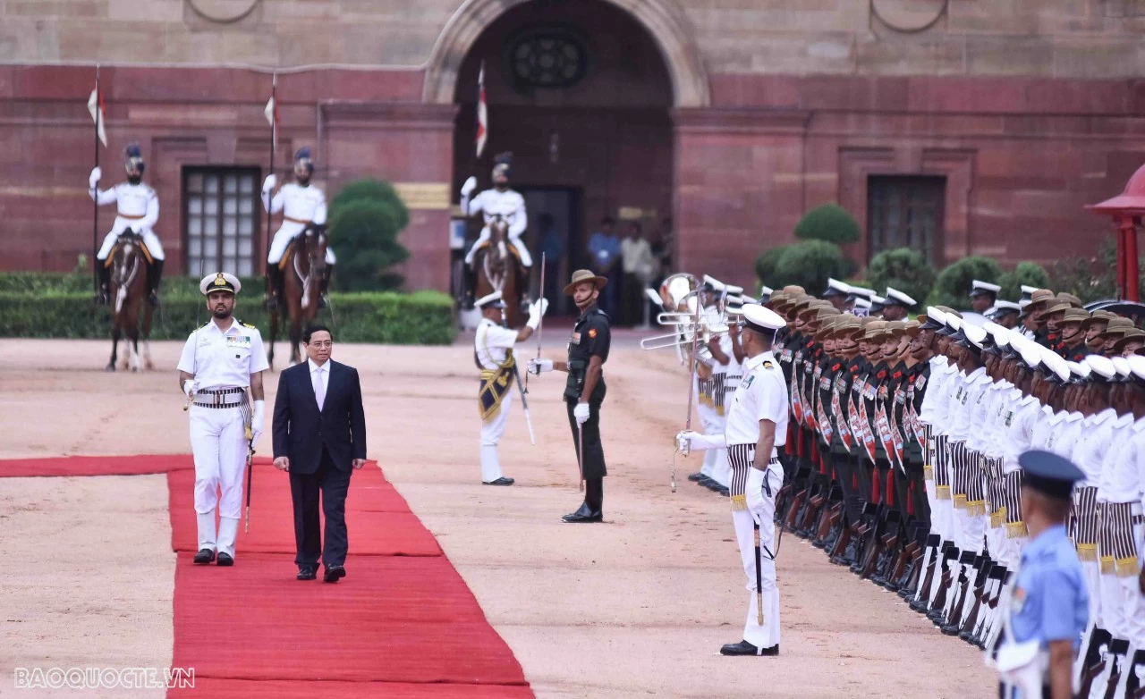 Welcome ceremony held for Prime Minister Pham Minh Chinh in New Delhi Welcome ceremony held for Prime Minister Pham Minh Chinh in New Delhi