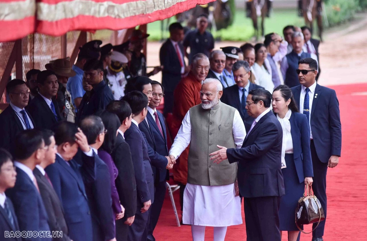 Welcome ceremony held for Prime Minister Pham Minh Chinh in New Delhi Welcome ceremony held for Prime Minister Pham Minh Chinh in New Delhi