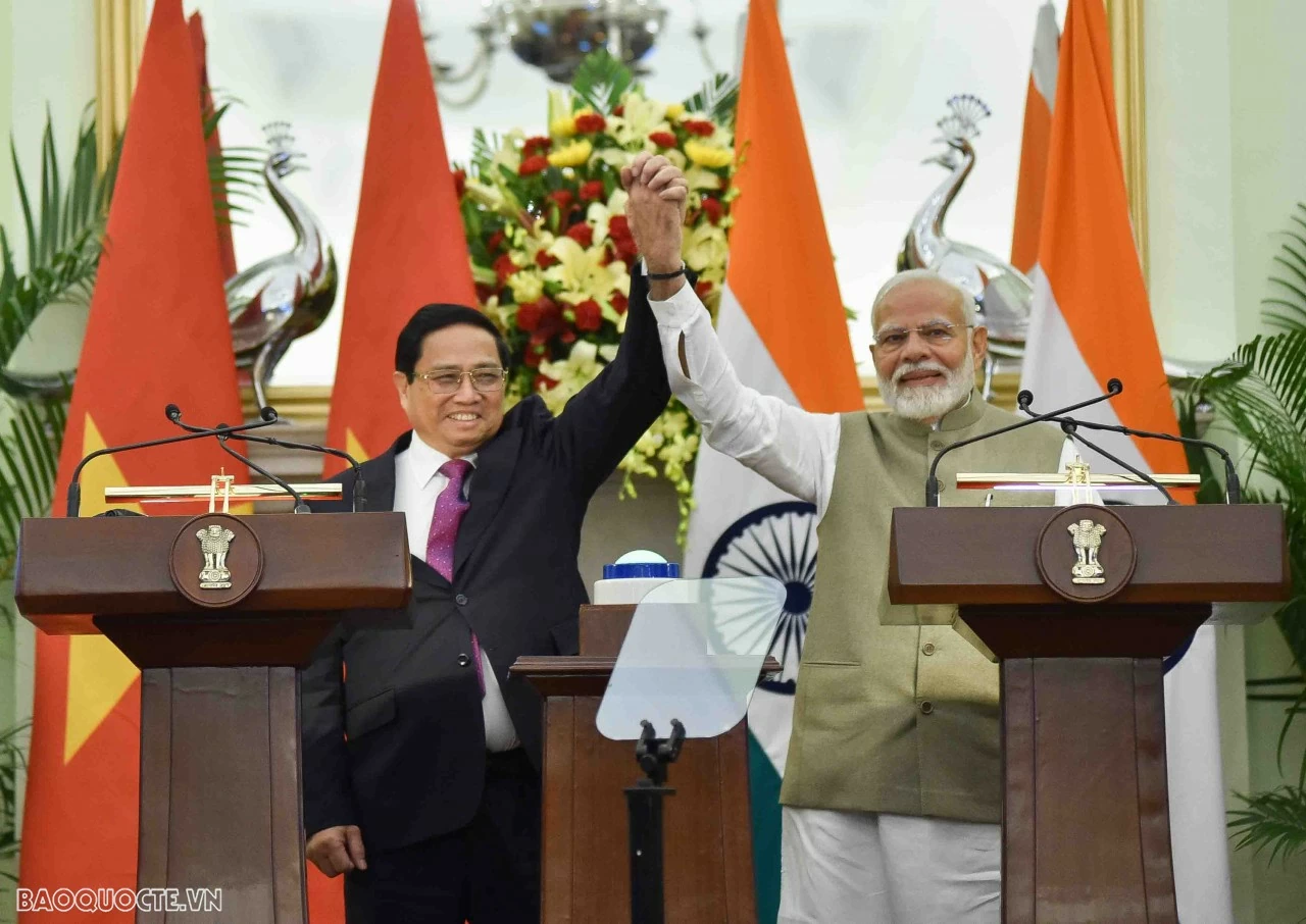 Việt Nam-Ấn Độ nhất trí mở rộng hợp tác theo phương châm 'năm hơn' Vietnam, India Prime Ministers adopt Joint Statement on strengthening Comprehensive Strategic Partnership