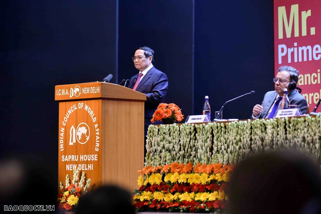 PM Pham Minh Chinh delivers policy speech at Indian Council of World Affairs PM Pham Minh Chinh delivers policy speech at Indian Council of World Affairs