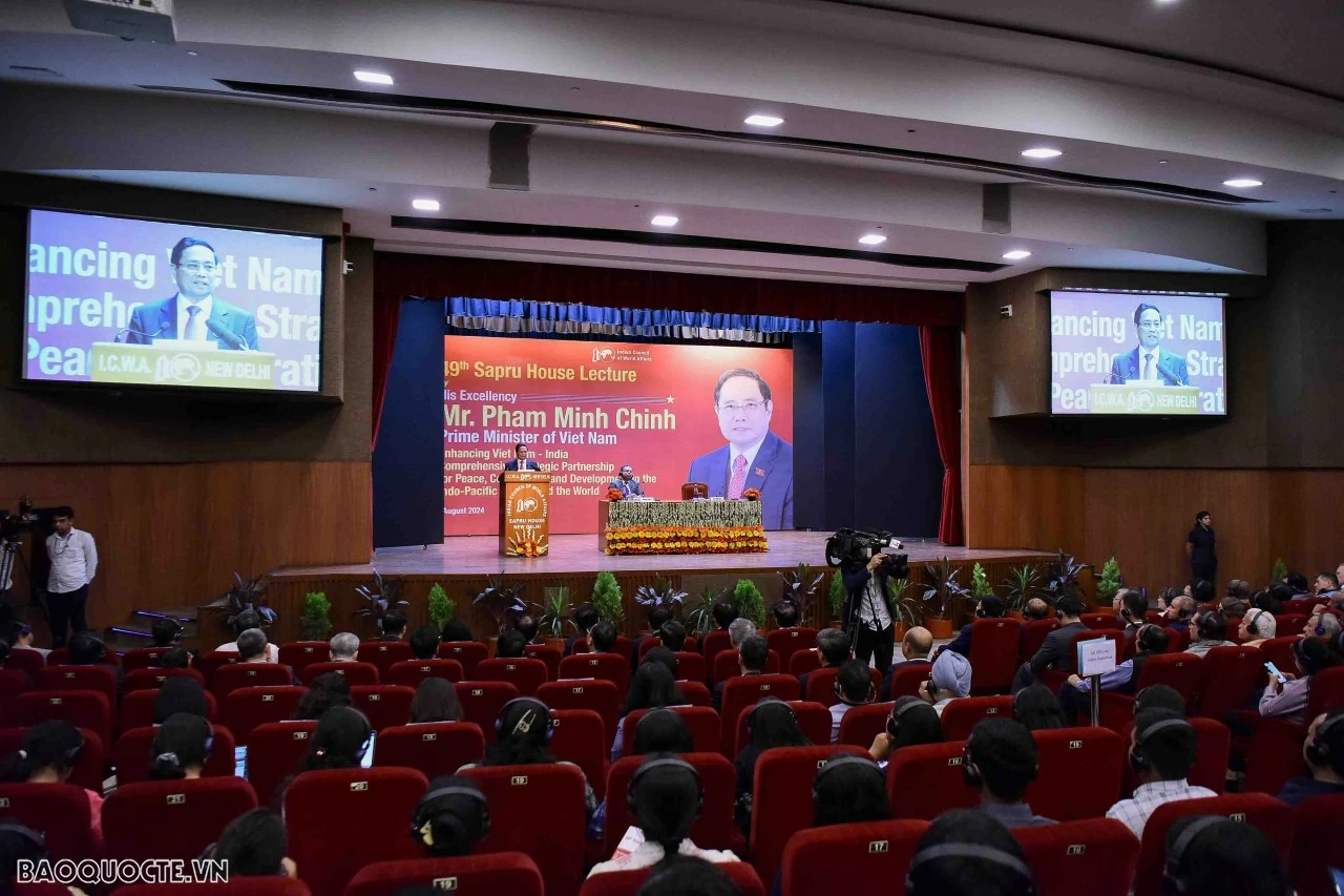 PM Pham Minh Chinh delivers policy speech at Indian Council of World Affairs PM Pham Minh Chinh delivers policy speech at Indian Council of World Affairs