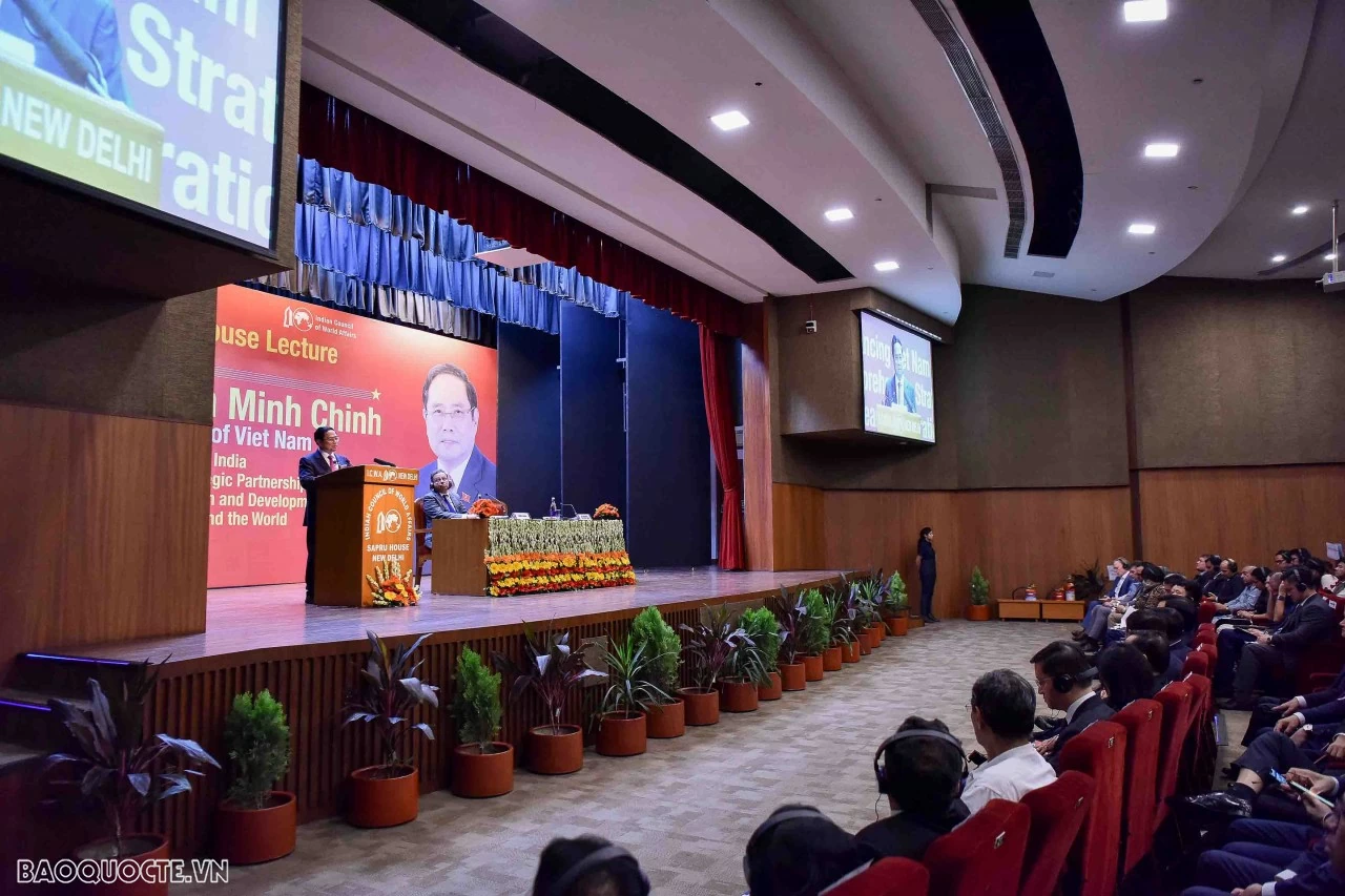 PM Pham Minh Chinh delivers policy speech at Indian Council of World Affairs PM Pham Minh Chinh delivers policy speech at Indian Council of World Affairs