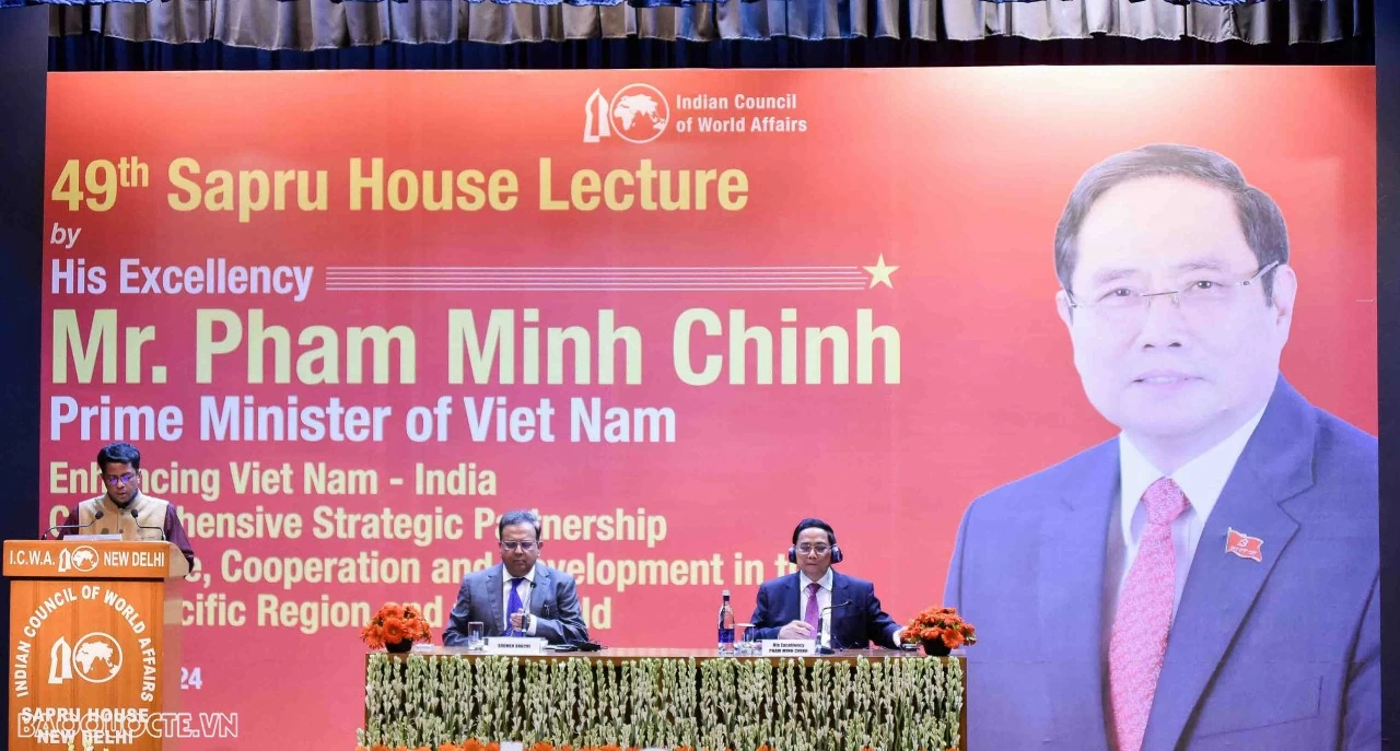 PM Pham Minh Chinh delivers policy speech at Indian Council of World Affairs PM Pham Minh Chinh delivers policy speech at Indian Council of World Affairs