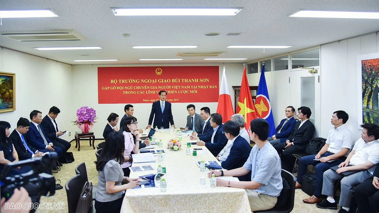 Foreign Minister Bui Thanh Son meets overseas Vietnamese intellectuals in Japan Foreign Minister Bui Thanh Son meets overseas Vietnamese intellectuals in Japan