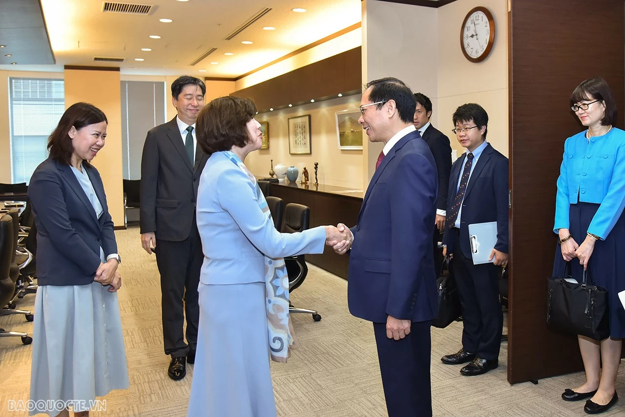 FM Bui Thanh Son meets with Vice President of Japanese House of Councillors, JICA FM Bui Thanh Son meets with Vice President of Japanese House of Councillors, JICA