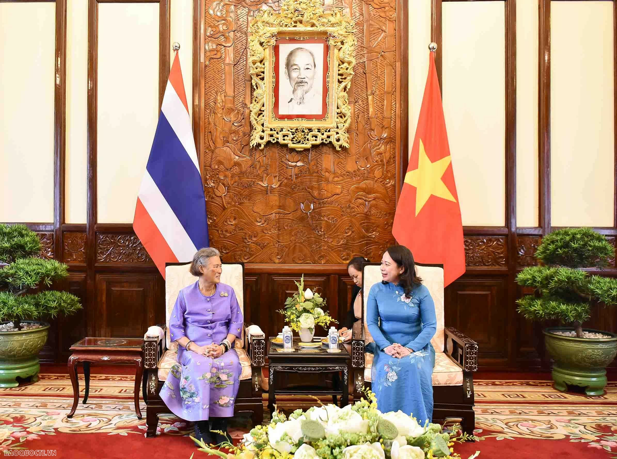 Vice President vo Thi Anh Xuan receives Thai Princess Maha Chakri Sirindhorn