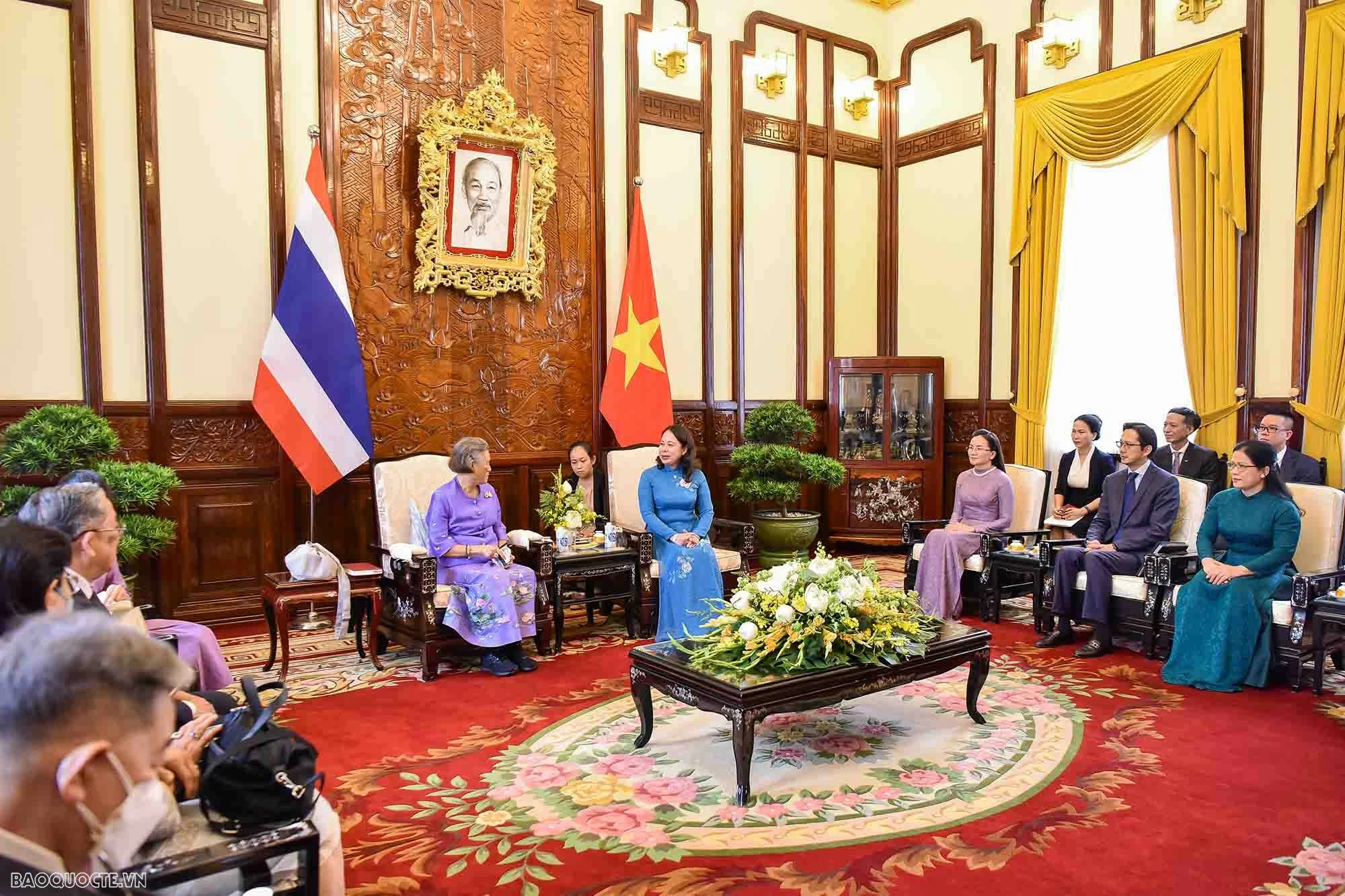 Vice President vo Thi Anh Xuan receives Thai Princess Maha Chakri Sirindhorn