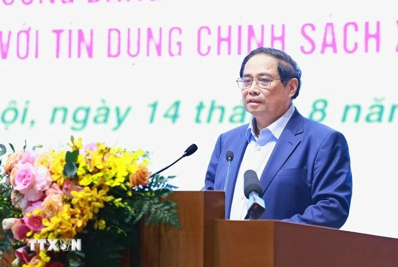 PM Pham Minh Chinh chairs a teleconference to review social policy credit's role in poverty reduction PM Pham Minh Chinh chairs a teleconference to review social policy credit's role in poverty reduction