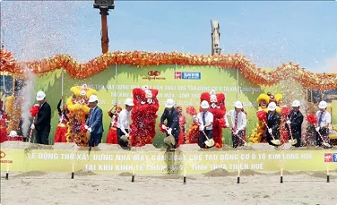 Ground broken for massive automotive engine plant in Thua Thien-Hue Ground broken for massive automotive engine plant in Thua Thien-Hue