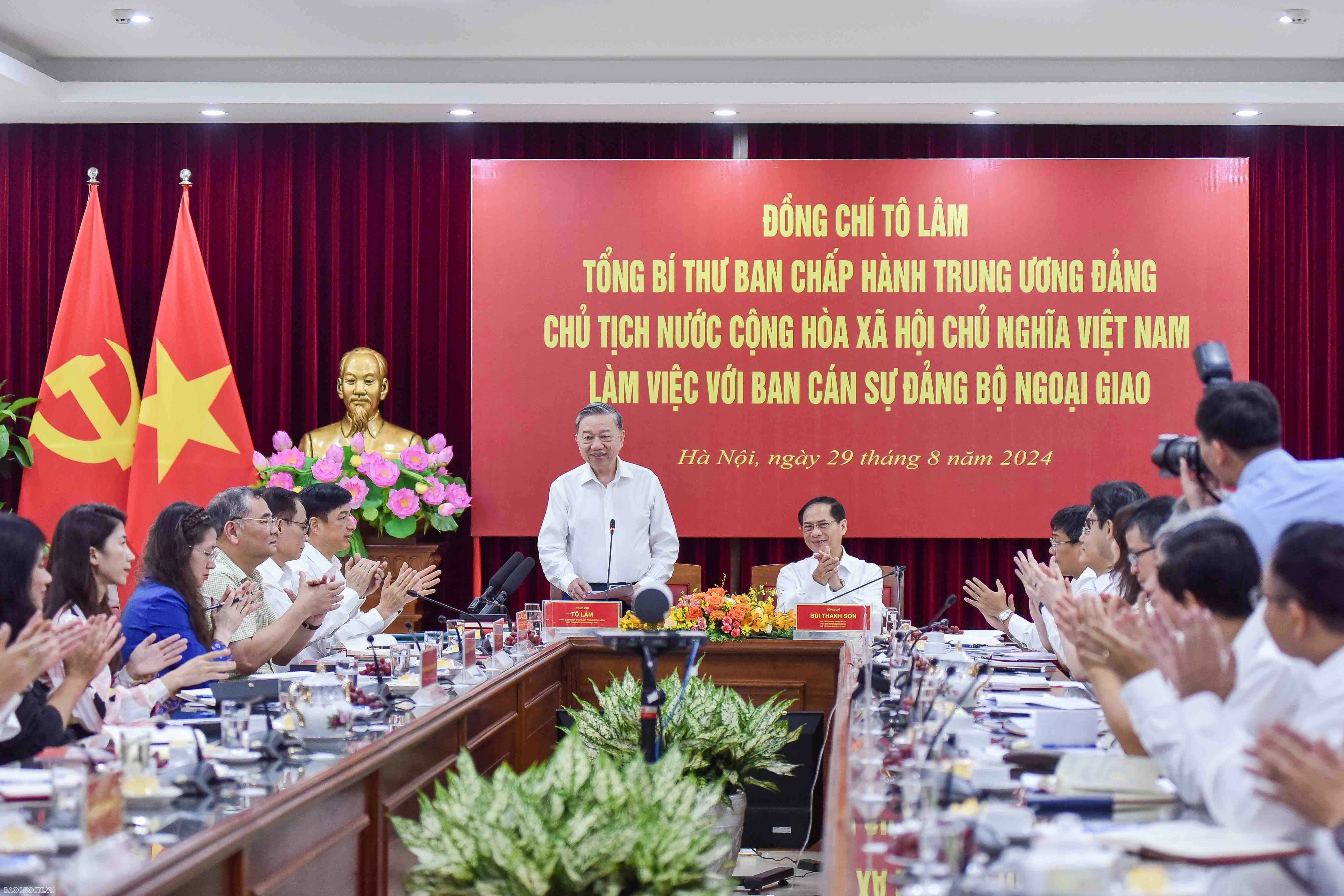 General Secretary, President To Lam works with MOFA Party Committee General Secretary, President To Lam works with MOFA Party Committee