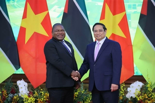 PM Pham Minh Chinh meets with Mozambican President Filipe Jacinto Nyusi in Hanoi PM Pham Minh Chinh meets with Mozambican President Filipe Jacinto Nyusi in Hanoi