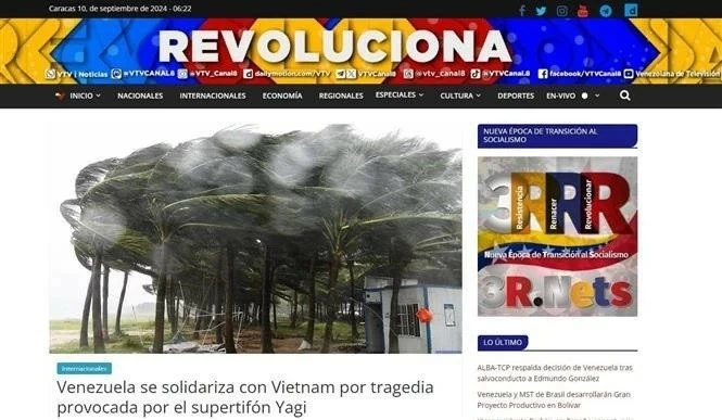 Venezuelan President Maduro extends sympathy to Vietnam over heavy losses caused by Typhoon Yagi Venezuelan President Maduro extends sympathy to Vietnam over heavy losses caused by Typhoon Yagi