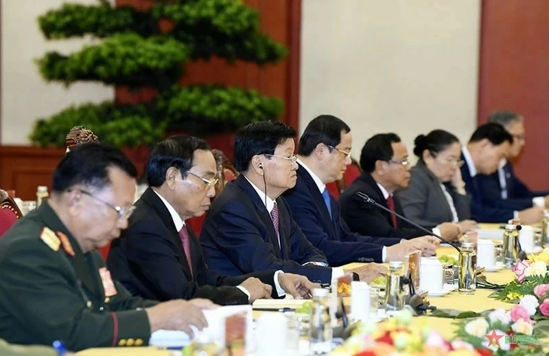 Vietnam, Laos General Secretaries co-chair high-level Party meeting in Hanoi Vietnam, Laos General Secretaries co-chair high-level Party meeting in Hanoi