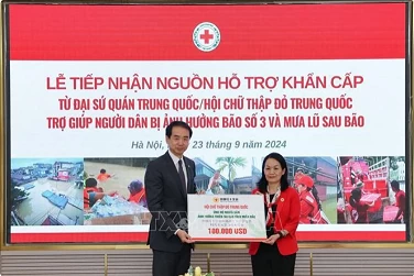 Vietnam receives 100,000 USD in Chinese donation for Typhoon Yagi victims Vietnam receives 100,000 USD in Chinese donation for Typhoon Yagi victims