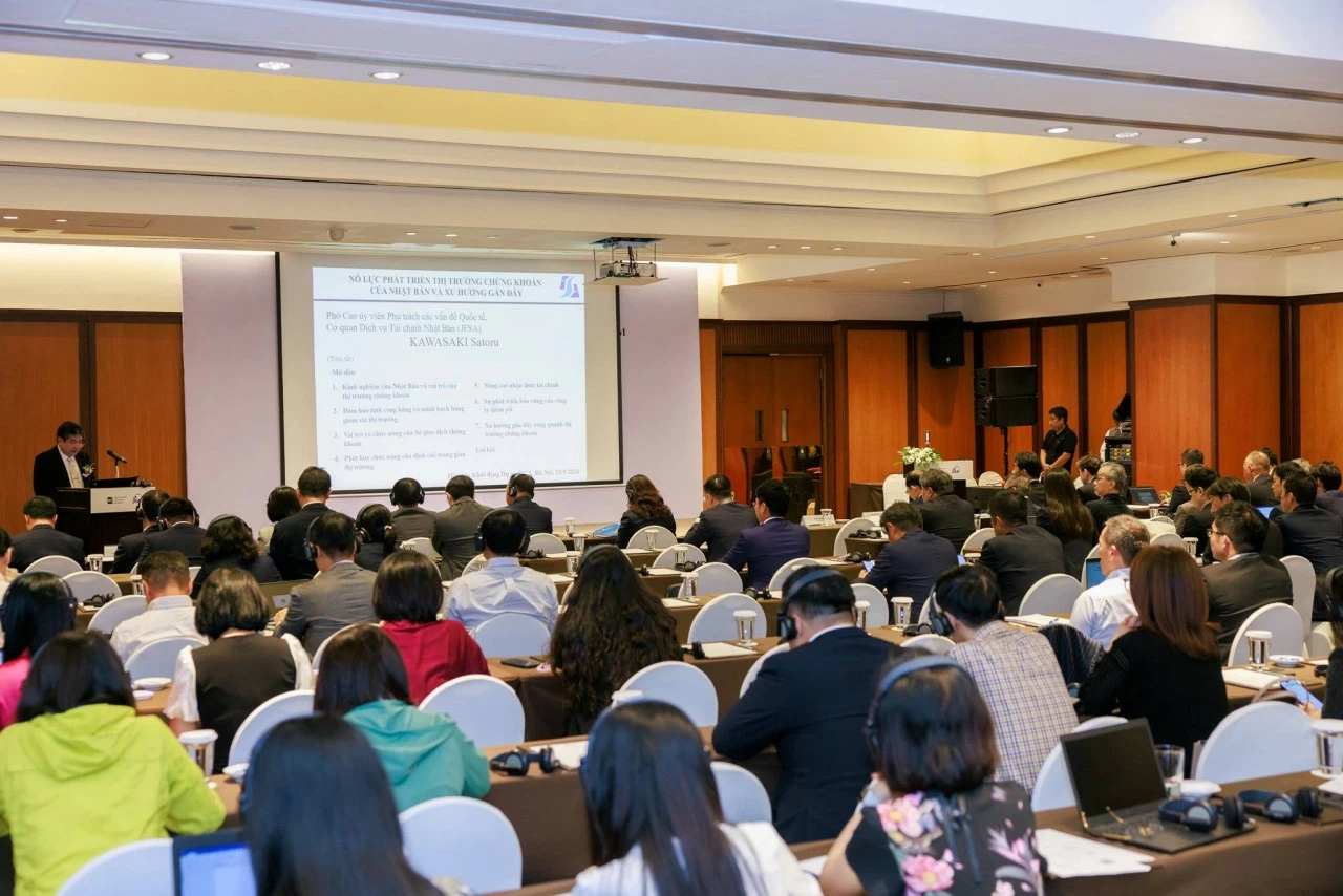 An overview of the launching seminar of the Japan International Cooperation Agency (JICA)’s Technical Cooperation Project for “Capacity Building on Promoting Efficiency of Vietnamese Equity Market” on September 23, 2024 in Hanoi. (Photo: JICA) An overview of the launching seminar of the Japan International Cooperation Agency (JICA)’s Technical Cooperation Project for “Capacity Building on Promoting Efficiency of Vietnamese Equity Market” on September 23, 2024 in Hanoi. (Photo: JICA)