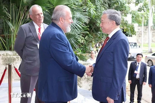 General Secretary, President To Lam meets with Cuban Prime Minister Manuel Marrero Cruz General Secretary, President To Lam meets with Cuban Prime Minister Manuel Marrero Cruz