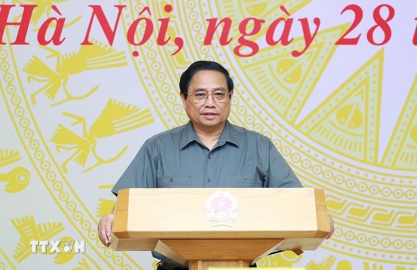 Prime Minister Pham Minh Chinh chairs the conference on September 28. (Photo: VNA) Prime Minister Pham Minh Chinh chairs the conference on September 28. (Photo: VNA)