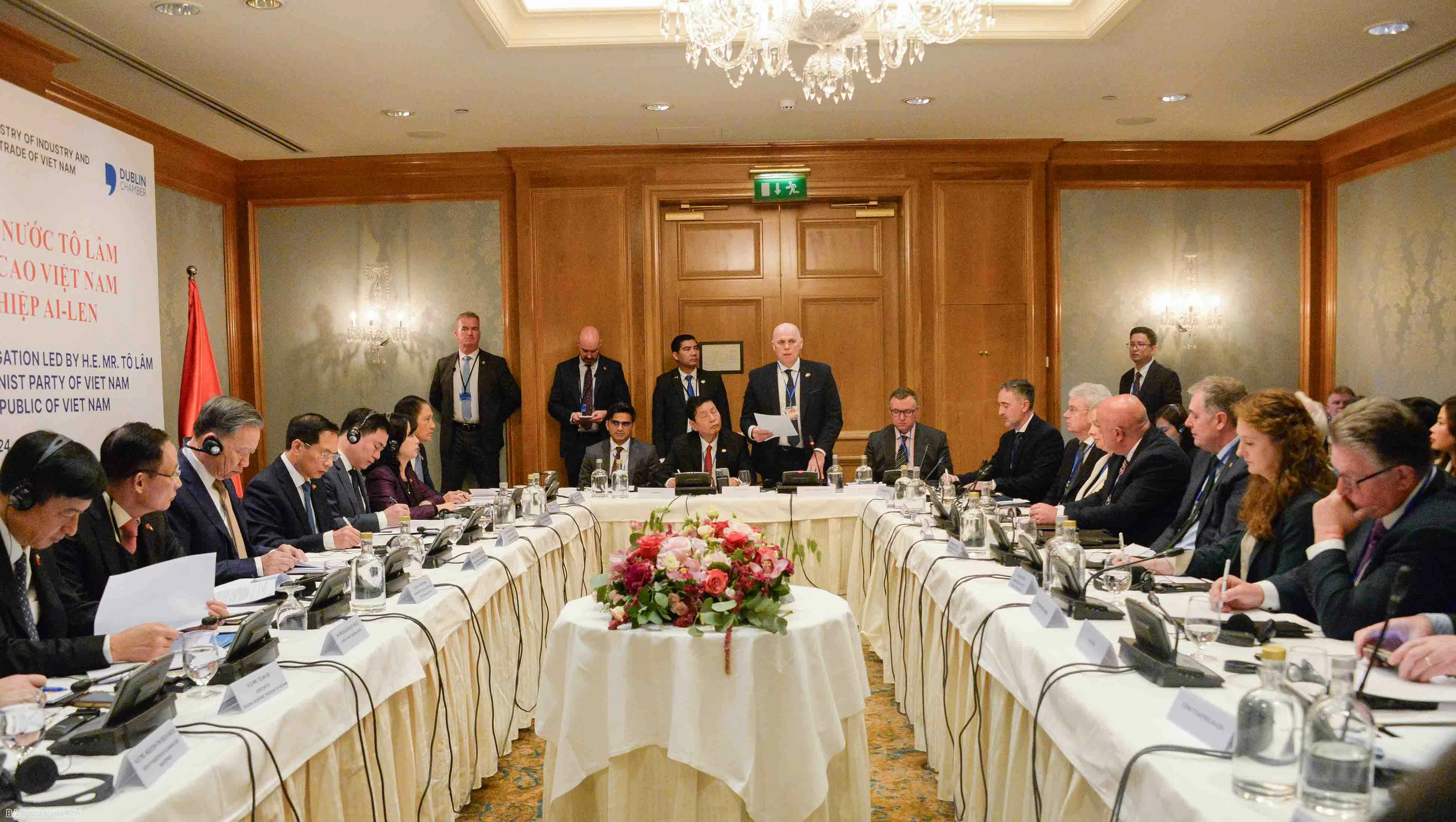 General Secretary, President To Lam calls for more Irish investments General Secretary, President To Lam calls for more Irish investments