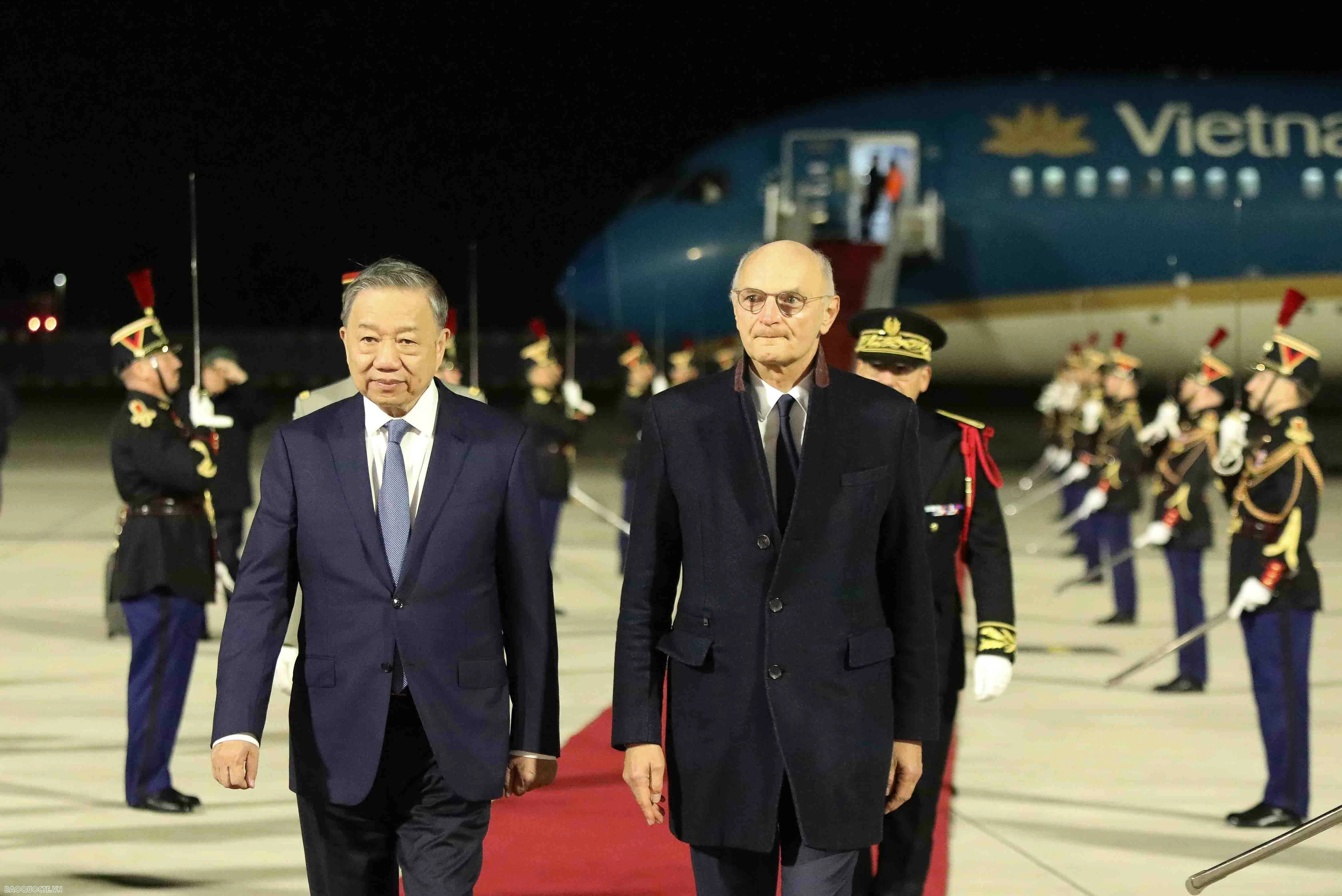 General Secretary, President To Lam arrived in Paris, starting participation in Francophonie Summit, official visit to France General Secretary, President To Lam arrived in Paris, starting participation in Francophonie Summit, official visit to France