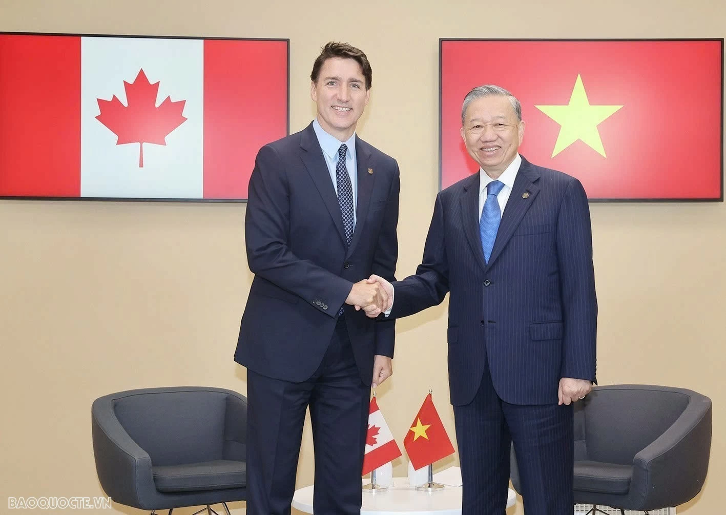 Tổng Bí thư, Chủ tịch nước gặp lãnh đạo các nước Lào, Canada, Bỉ, Thuỵ Sỹ và Armenia Party General Secretary and State President To Lam meets Canadian, Belgian PMs in Paris