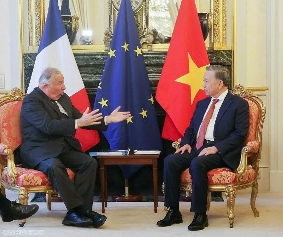 General Secretary, President To Lam met with President of French Senate Gérard Larcher General Secretary, President To Lam met with President of French Senate Gérard Larcher