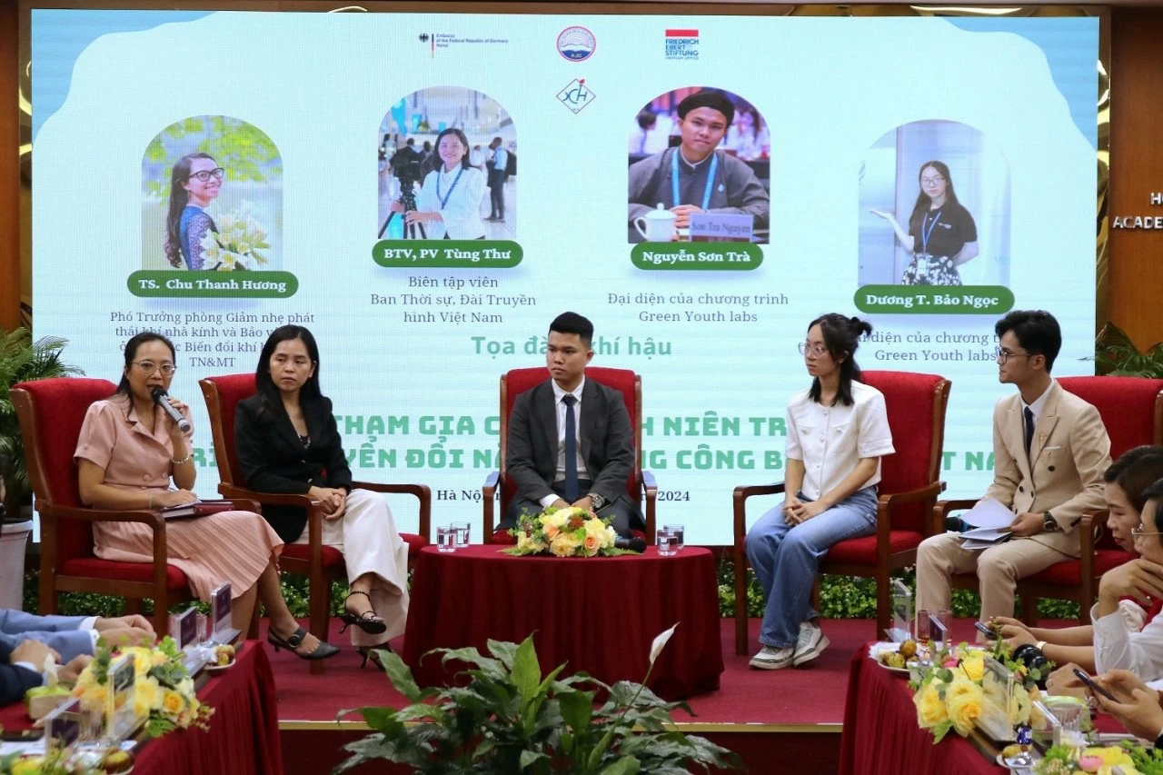 Discussion panel at the event. (Photo: German Embassy in Hanoi) Discussion panel at the event. (Photo: German Embassy in Hanoi)