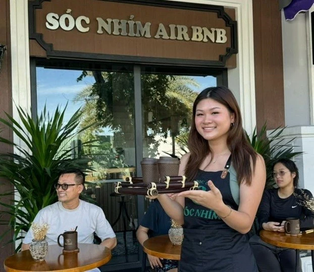 Soc Nhim café - a meeting place for tourists to experience organic coffee products Soc Nhim café - a meeting place for tourists to experience organic coffee products