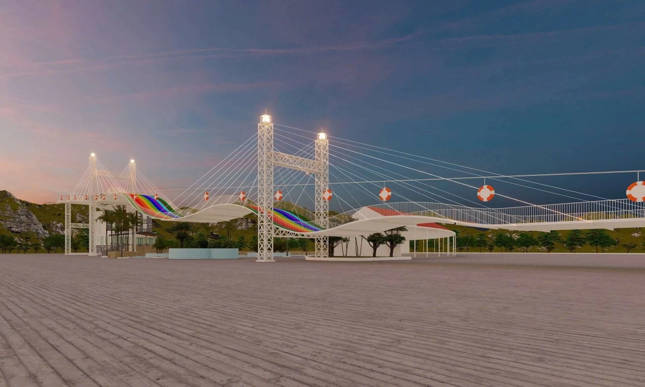 Thiết kế mang phong cách cầu dây văng độc lạ Thiết kế mang phong cách cầu dây văng độc lạ