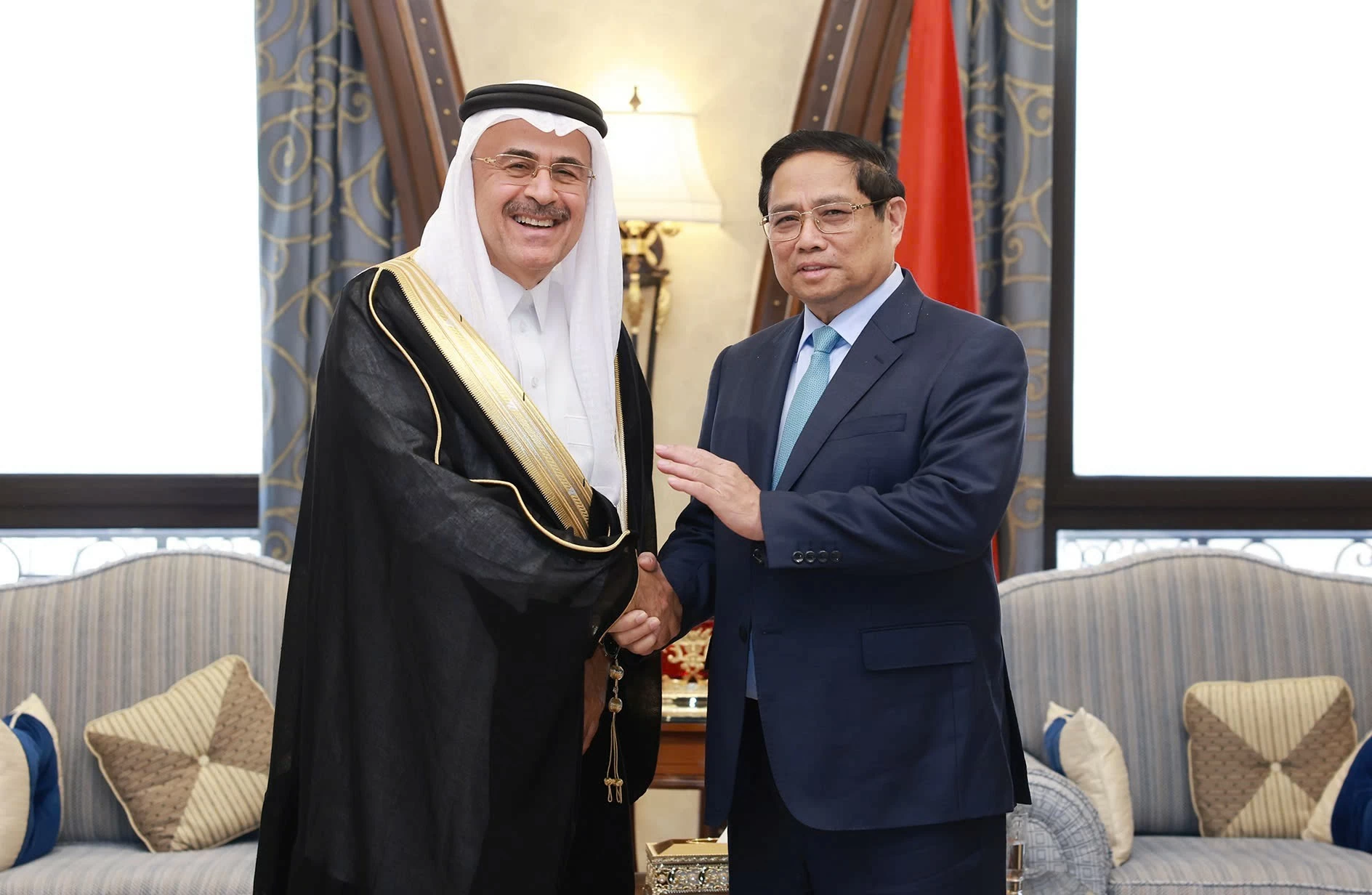 PM Pham Minh Chinh receives President, CEO of Saudi Aramco in Riyadh PM Pham Minh Chinh receives President, CEO of Saudi Aramco in Riyadh