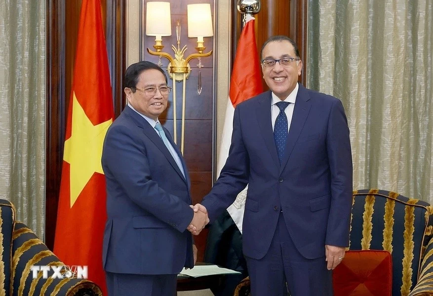 PM Pham Minh Chinh meets with Egyptian Prime Minister Mostafa Madbouly in Riyadh PM Pham Minh Chinh meets with Egyptian Prime Minister Mostafa Madbouly in Riyadh