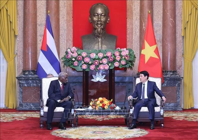 Chủ tịch nước Lương Cường: Việt Nam 'mong muốn làm sâu sắc hơn nữa' quan hệ hợp tác với Cuba State President welcomes Cuba's top legislative leader