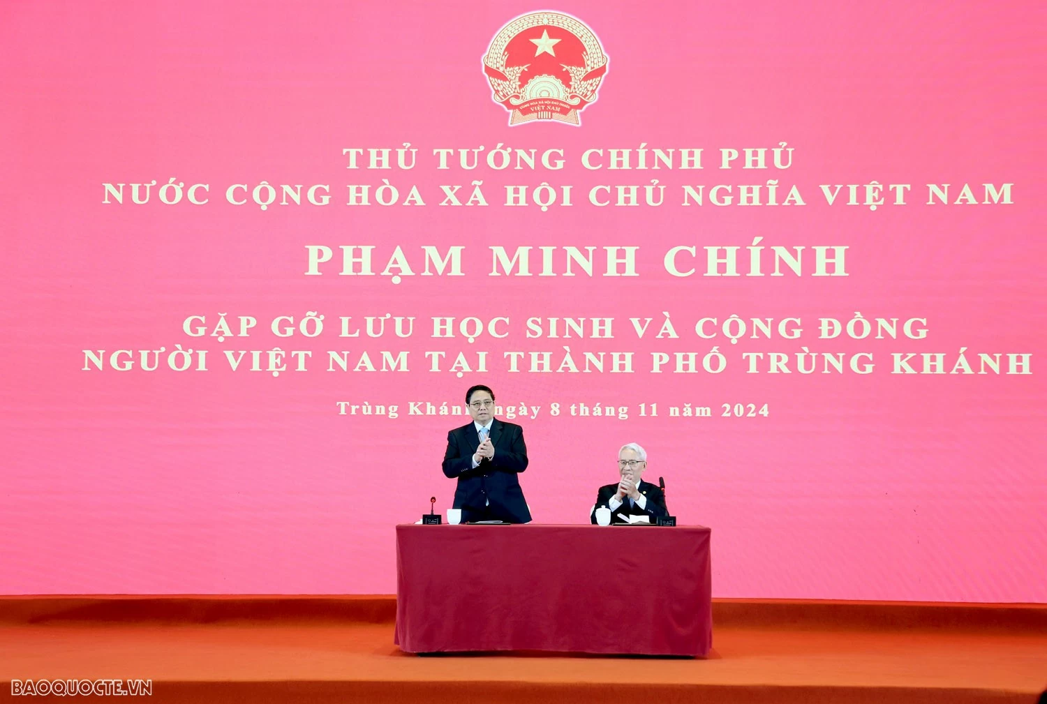 Prime Minister Pham Minh Chinh meets Vietnamese community in China's Chongqing city Prime Minister Pham Minh Chinh meets Vietnamese community in China's Chongqing city