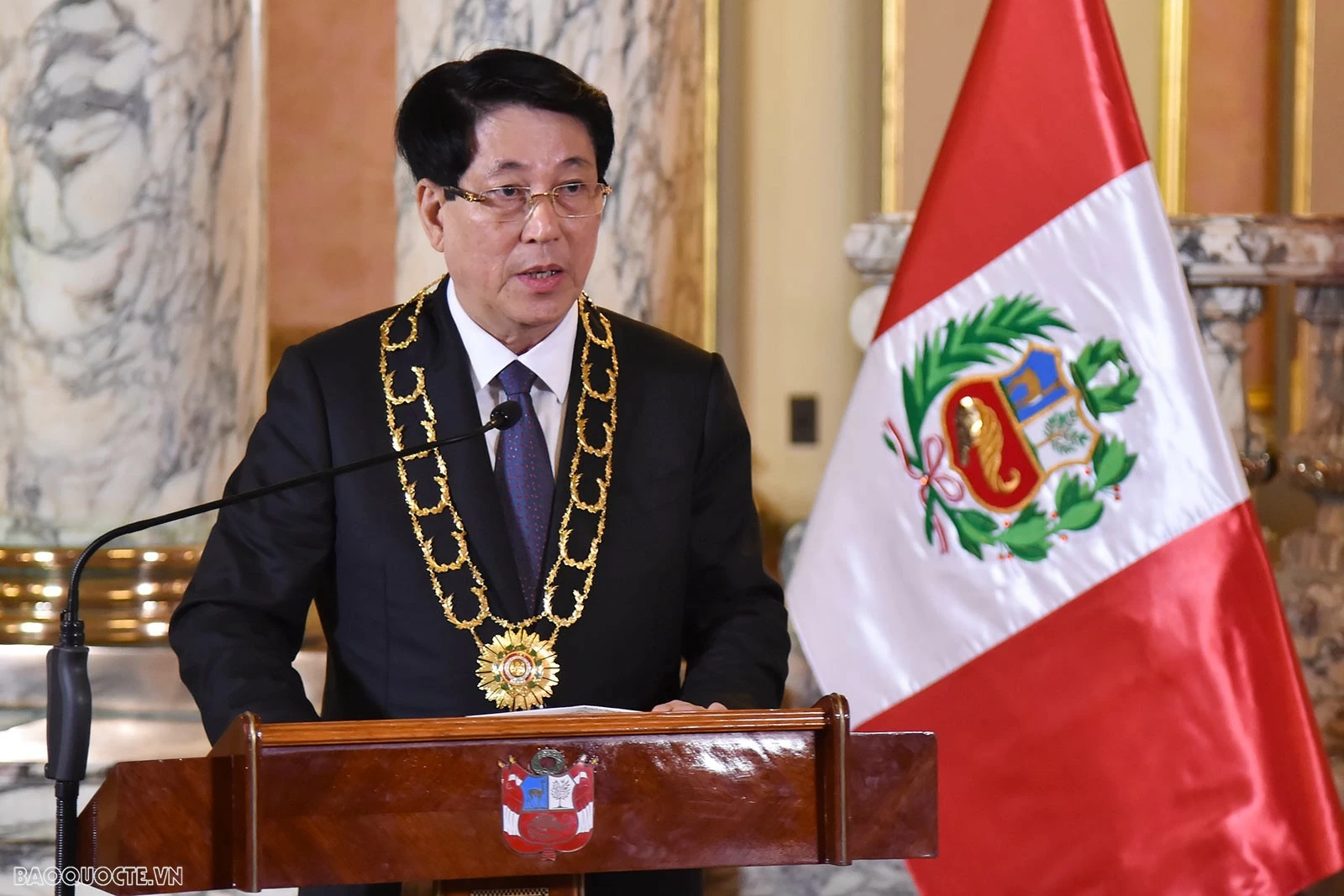Xung lực quan trọng để đưa quan hệ Việt Nam - Peru bước sang một giai đoạn mới Vietnam, Peru Presidents meet with press to share view on development of bilateral relations