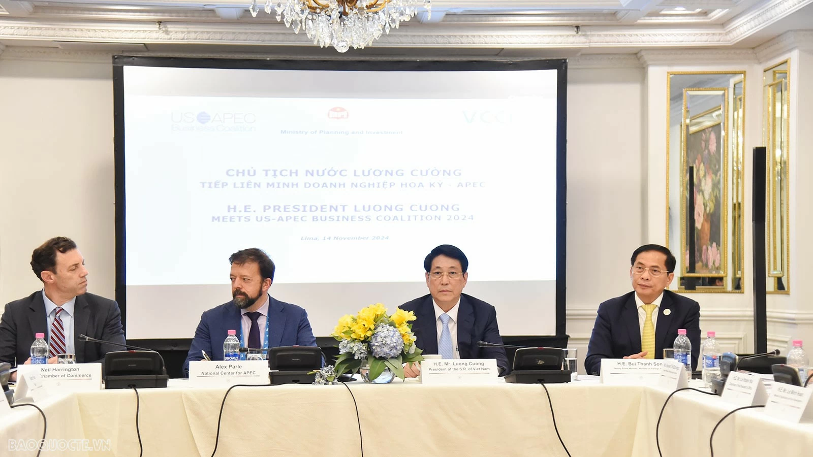 President Luong Cuong receives US-APEC Business Coalition delegation in Lima President Luong Cuong receives US-APEC Business Coalition delegation in Lima