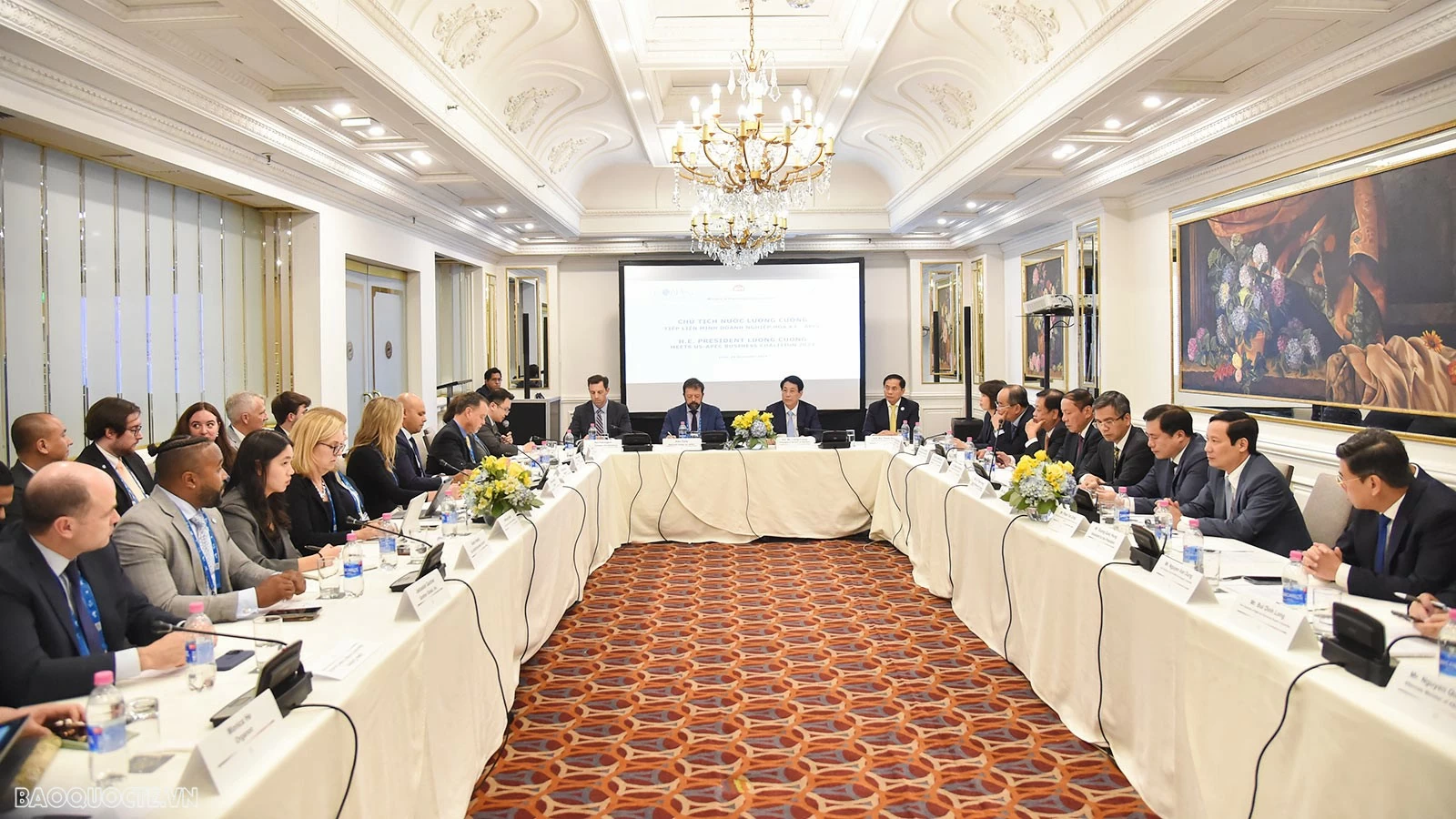 President Luong Cuong receives US-APEC Business Coalition delegation in Lima President Luong Cuong receives US-APEC Business Coalition delegation in Lima