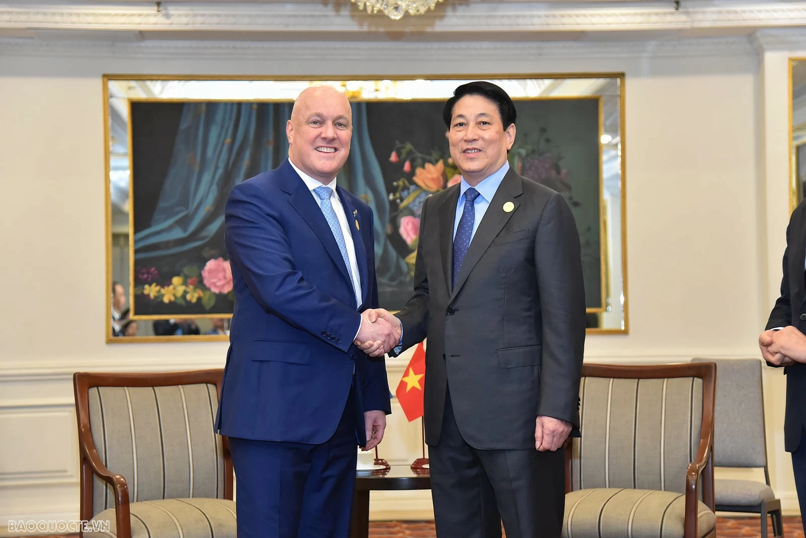 APEC 2024: Thủ tướng New Zealand đề xuất hai bên mở rộng hợp tác sang các lĩnh vực President Luong Cuong meets with New Zealand's Prime Minister Christopher Luxon in Lima