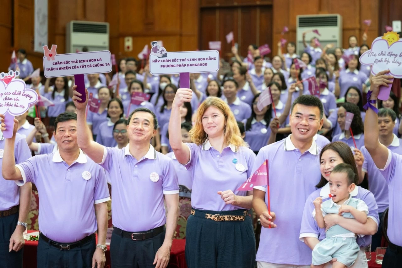 Sự kiện kỷ niệm Ngày thế giới Vì trẻ sinh non 2024 tại Bắc Ninh, ngày 16/11/2024. (Nguồn: UNICEF) Sự kiện kỷ niệm Ngày thế giới Vì trẻ sinh non 2024 tại Bắc Ninh, ngày 16/11/2024. (Nguồn: UNICEF)