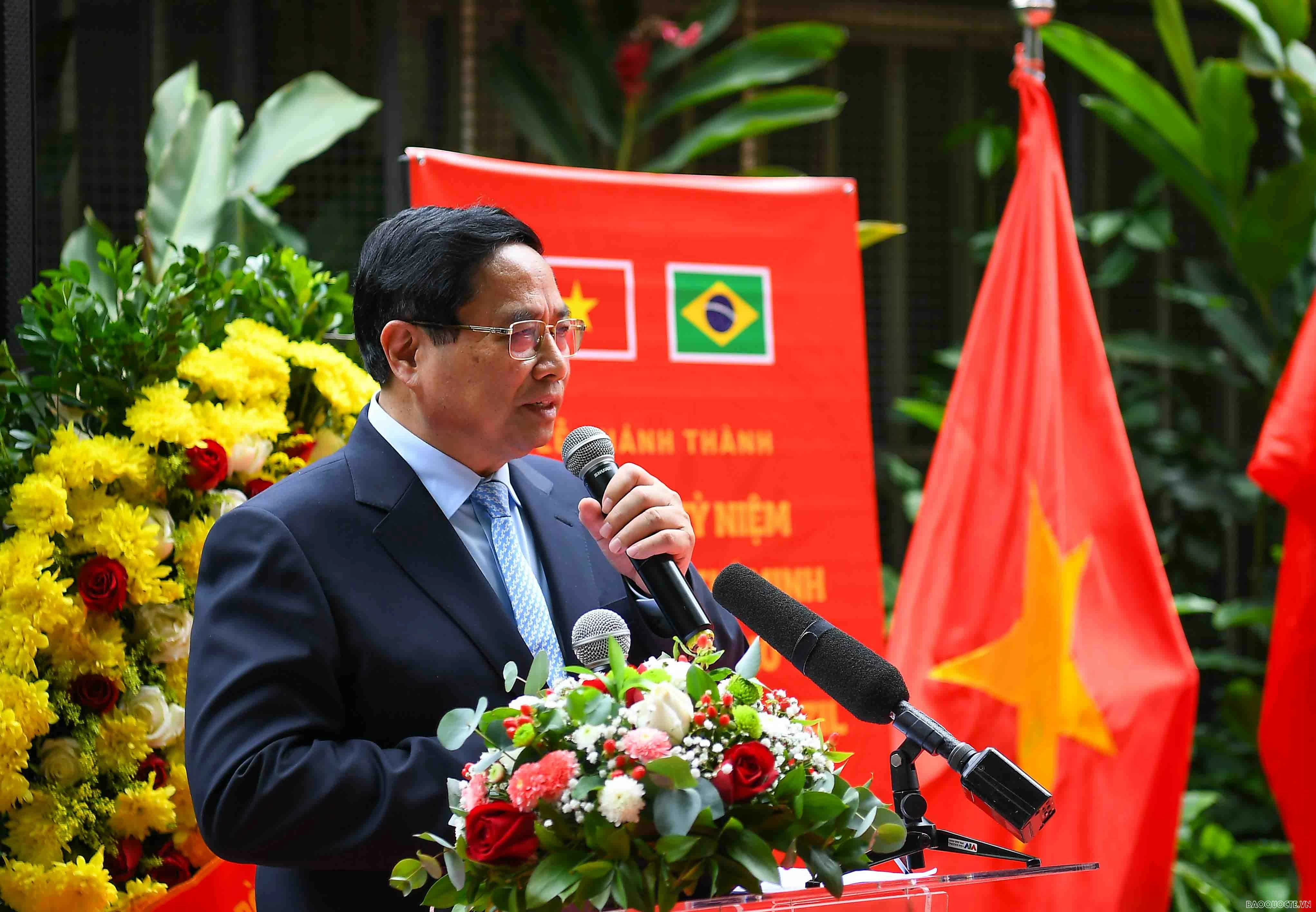 PM Pham Minh Chinh attends inauguration of plaque in memory of President Ho Chi Minh in Brazil PM Pham Minh Chinh attends inauguration of plaque in memory of President Ho Chi Minh in Brazil