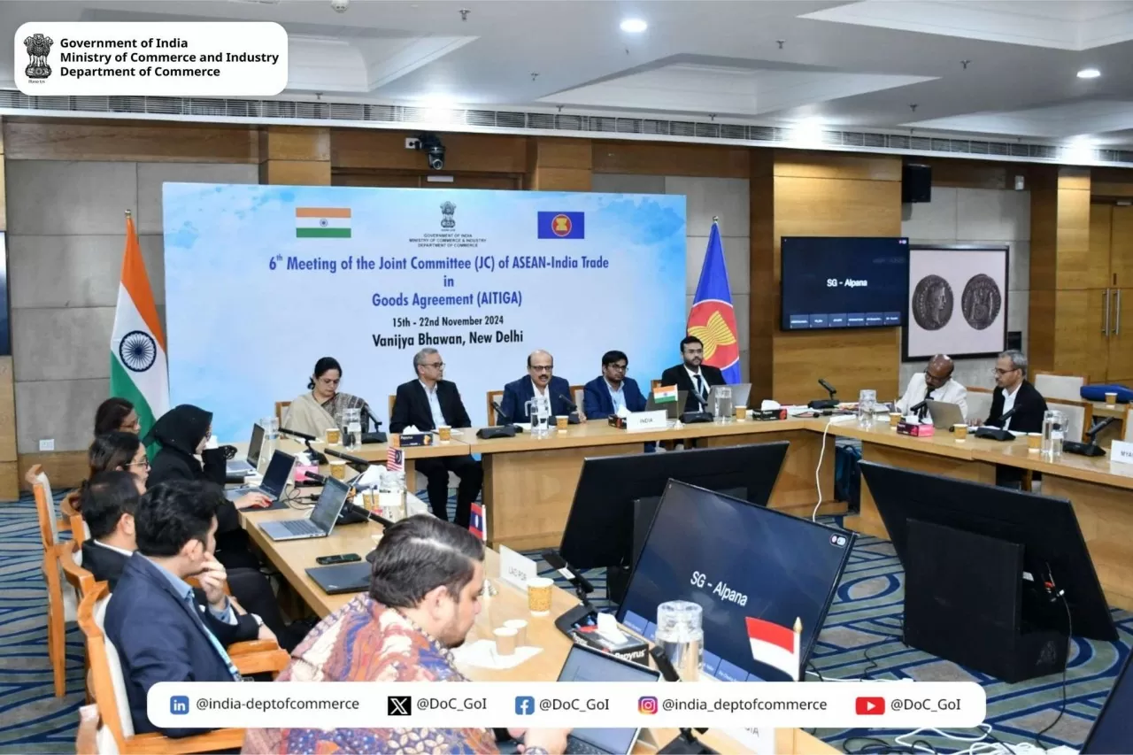 6th meeting of ASEAN-India Trade in Goods Agreement Joint Committee held in New Delhi. (Photo: PIB Delhi) 6th meeting of ASEAN-India Trade in Goods Agreement Joint Committee held in New Delhi. (Photo: PIB Delhi)