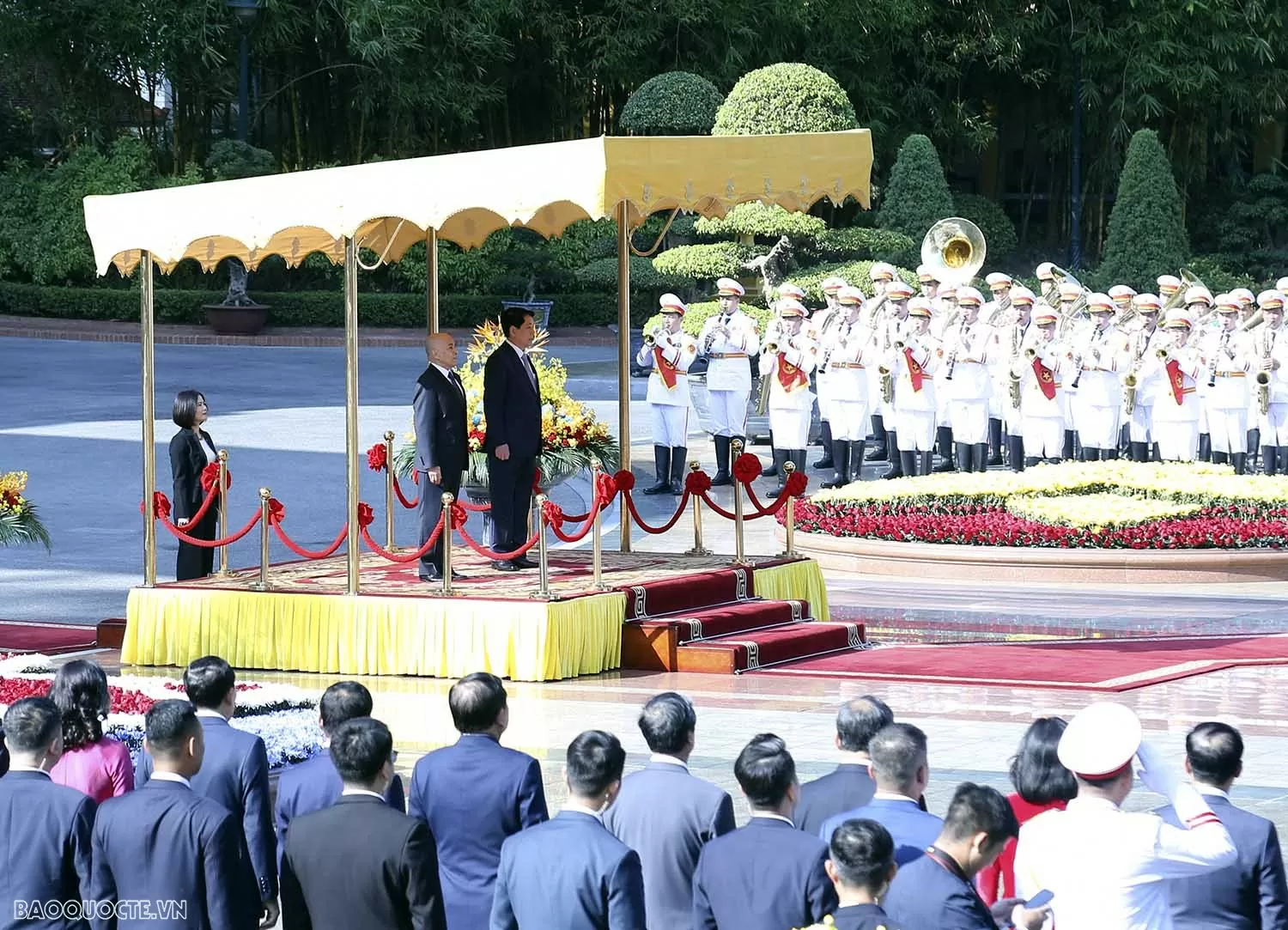 President Luong Cuong hosts welcome ceremony for Cambodian King Norodom Sihamoni President Luong Cuong hosts welcome ceremony for Cambodian King Norodom Sihamoni